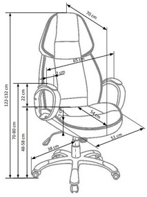 Καρέκλα γραφείου Houston 193, Μαύρο, 122x65x70cm, 19 kg, Με μπράτσα, Με ρόδες, Μηχανισμός καρέκλας: Κλίση | Epipla1.gr