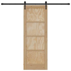 vidaXL Συρόμενη Πόρτα ORKDAL Καφέ 73.5 x 198.5 εκ. Μασίφ ξύλο πεύκου