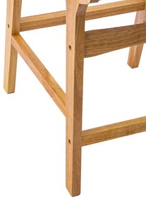 Σκαμπό μπαρ Ridley ξύλο-pu φυσικό 48x54x97 εκ.