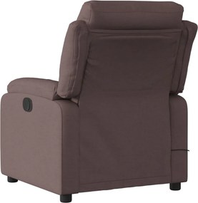 vidaXL Πολυθρόνα Μασάζ Ανακλινόμενη Σκούρο Καφέ Υφασμάτινη