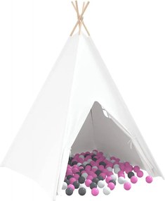 vidaXL Σκηνίτσα Teepee Λευκό 120 x 120 x 150 cm
