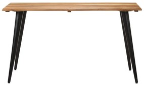 vidaXL Τραπεζαρία Live Edge 140 x 60 x 75 εκ. από Μασίφ Ξύλο Ακακίας