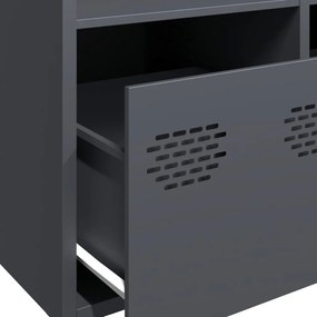 Ντουλάπι Ανθρακί 101,5x39x103,5 εκ. από Ατσάλι - Ανθρακί
