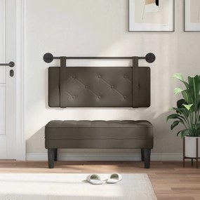 vidaXL Κρεμαστό Κεφαλάρι Επιτοίχιο Γκρι 100 cm Τεχνητό Δέρμα