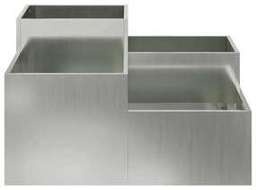 vidaXL Γλάστρα Κήπου Ασημί 80 x 80 x 48 εκ. Γαλβανισμένος χάλυβας