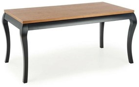 Τραπέζι Houston 1202, Μαύρο, Σκούρα δρυς, 78x80x160cm, 71 kg, Επιμήκυνση, Φυσικό ξύλο καπλαμά, Ξύλο, Ξύλο: Οξιά | Epipla1.gr