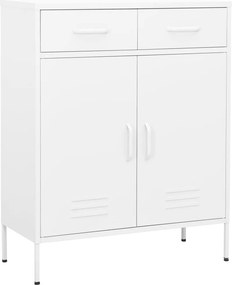 vidaXL Ντουλάπι Αποθήκευσης Λευκό 80 x 35 x 101,5 εκ. από Ατσάλι