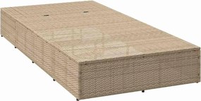 vidaXL Ξαπλώστρα με αιωρούμενο μαξιλάρι Μπεζ Poly Rattan