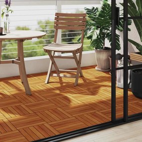 vidaXL Πλακάκια Deck 10 τεμ. Κάθετο Σχέδιο 30 x 30 εκ. από Ξύλο Ακακίας