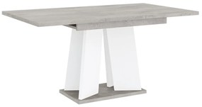 Τραπέζι Goodyear 107, Άσπρο, Γκρι, 75x90x120cm, 59 kg, Επιμήκυνση, Πλαστικοποιημένη μοριοσανίδα | Epipla1.gr