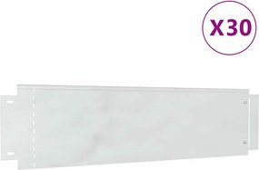 vidaXL Περιγράμματα γκαζόν 30 pcs Ασημί 100 x 25 x 0,07 εκ.