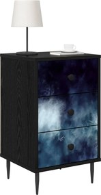 vidaXL Κομοδίνο RAALTE 2 τμχ. Μαύρη Δρυς 36 x 33 x 61 εκ.