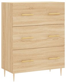 vidaXL Ντουλάπι Sonoma Δρυς 69,5 x 34 x 90 εκ. από Επεξεργασμένο Ξύλο