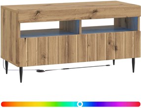 vidaXL Ντουλάπα LED Τηλεόρασης Artisan Δρυς Επεξεργασμένο Ξύλο