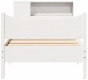 vidaXL Σκελετός Κρεβατιού Χωρίς Στρώμα Λευκό 100x200 εκ. Μασίφ Πεύκο