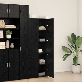 vidaXL Highboard Μαύρη δρυς 70 x 42.5 x 185 εκ Επεξεργασμένο ξύλο