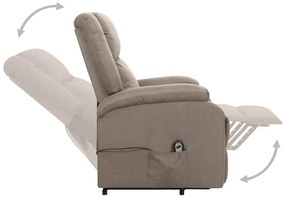 vidaXL Πολυθρόνα με Ανύψωση Taupe Υφασμάτινη