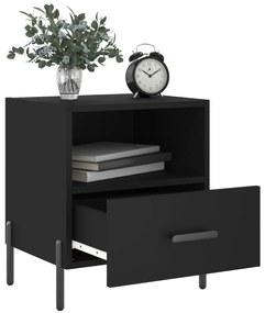vidaXL Κομοδίνα 2 τεμ. Μαύρα 40 x 35 x 47,5 εκ. από Επεξεργασμένο Ξύλο