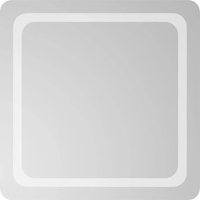 vidaXL Καθρέφτης Μπάνιου με LED 60x60 εκ.