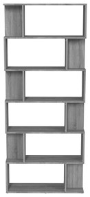 vidaXL Βιβλιοθήκη/Διαχωρ. Χώρου Γκρι Sonoma 80x24x192 εκ Επεξεργ. Ξύλο