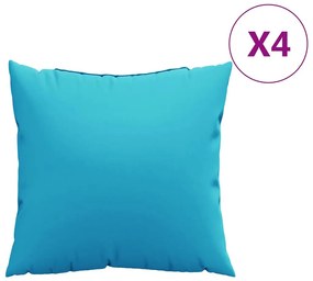 vidaXL Μαξιλάρια Ρίψης 4 pcs Τιρκουάζ 40 x 40 cm ύφασμα