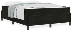 vidaXL Σκελετός Κρεβατιού Μαύρο και Λευκό 140 x 200 cm Βελούδο