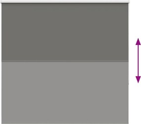vidaXL Roller Blind Blackout γκρί 155x130 cm Πλάτος υφάσματος 151,6cm