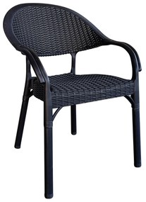 Καρέκλα Κήπου ArteLibre Eco Μαύρο Ανακυκλωμένο PP 59x55x84cm