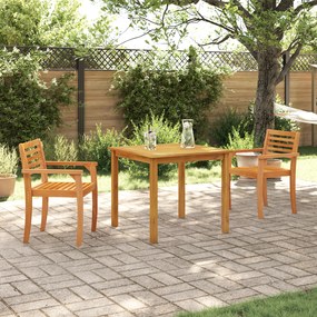 vidaXL Σετ Καρέκλας Κήπου 3 pcs Φυσικό Ξύλο 85 x 85 x 75 cm