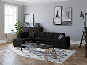 Γωνιακός Καναπές Scandinavian Choice B108, Μαύρο, 298x193x84cm, 90 kg, Πόδια: Ξύλο | Epipla1.gr