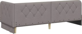 vidaXL Κρεβάτι Γωνίας Taupe 80 x 200 cm ύφασμα
