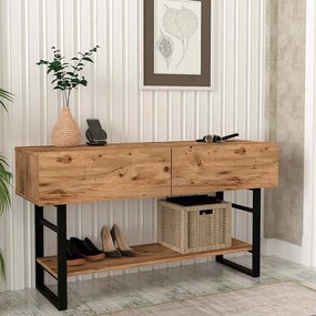 Κονσόλα μελαμίνης Aron Megapap χρώμα atlantic pine 138,8x41x75,7εκ.-GP042-0228,1