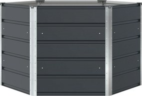 vidaXL Γλάστρα Ανθρακί 129 x 129 x 75 εκ Ατσάλι