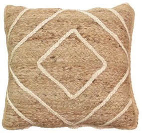 Pillow Teddiens Inart natural 100% jute 45x45x2.5cm 45x2.5x45 εκ.