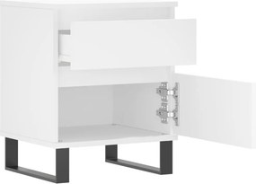 vidaXL Κομοδίνο Λευκό 40 x 35 x 50 εκ. από Επεξεργασμένο Ξύλο