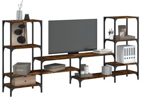 vidaXL Έπιπλο Τηλεόρασης Καπνιστή Δρυς 206,5x28,5x95 εκ. Επεξ. Ξύλο