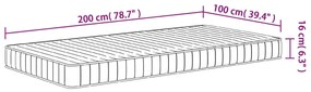 Στρώμα Αφρού Medium Soft 100x200 εκ. - Λευκό