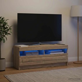 vidaXL Ντουλάπα LED Τηλεόρασης Sonoma Δρυς Επεξεργασμένο Ξύλο