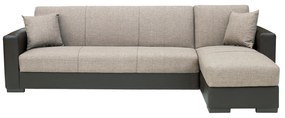 Καναπές Κρεβάτι Γωνιακός ArteLibre JOSE Μπεζ/Καφέ PU 270x150x86cm-14210001