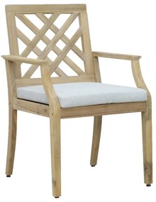 Καρέκλα Bolen pakoworld μασίφ ξύλο ακακίας-μπεζ ύφασμα 59x63.2x89.9εκ Model: 228-000039