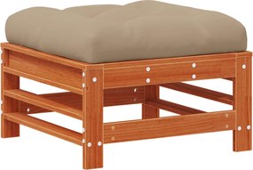 vidaXL Σετ Ξαπλώστρας Κήπου 6 pcs Κερωμένο Καφέ Στερεό πεύκο