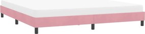 vidaXL Πλαίσιο κρεβατιού χωρίς στρώμα ροζ 180x220 cm Βελούδινο