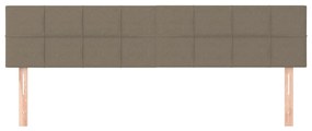 vidaXL Κεφαλάρια Taupe 200x5x78/88 εκ. Ύφασμα