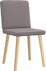 vidaXL Πολυθρόνες Τραπεζαρίας 2 τεμ. Taupe Υφασμάτινες