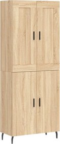 vidaXL Ντουλάπι Sonoma δρυς 69,5 x 34 x 180 εκ. από Επεξεργασμένο Ξύλο