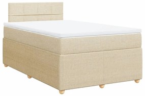 ΚΡΕΒΑΤΙ BOXSPRING ΜΕ ΣΤΡΩΜΑ ΚΡΕΜ 120X200 ΕΚ. ΥΦΑΣΜΑΤΙΝΟ 3287428