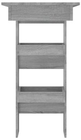 vidaXL Τραπέζι Μπαρ Τοίχου Γκρι Sonoma 102x45x103,5 εκ. Επεξεργ. Ξύλο