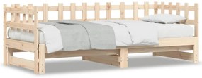 vidaXL Καναπές Κρεβάτι Συρόμενος 2x(90x190) εκ. Μασίφ Ξύλο Πεύκου