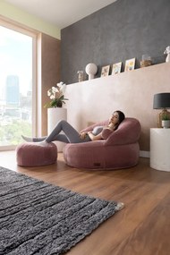Stewehome σετ δρομέα ανάπαυσης με πολυθρόνα και πουφ μοντέρνου στιλ 110x110x110 cm