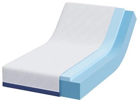 vidaXL Στρώμα Λευκό και Μπλε 80 x 160 cm Pěna